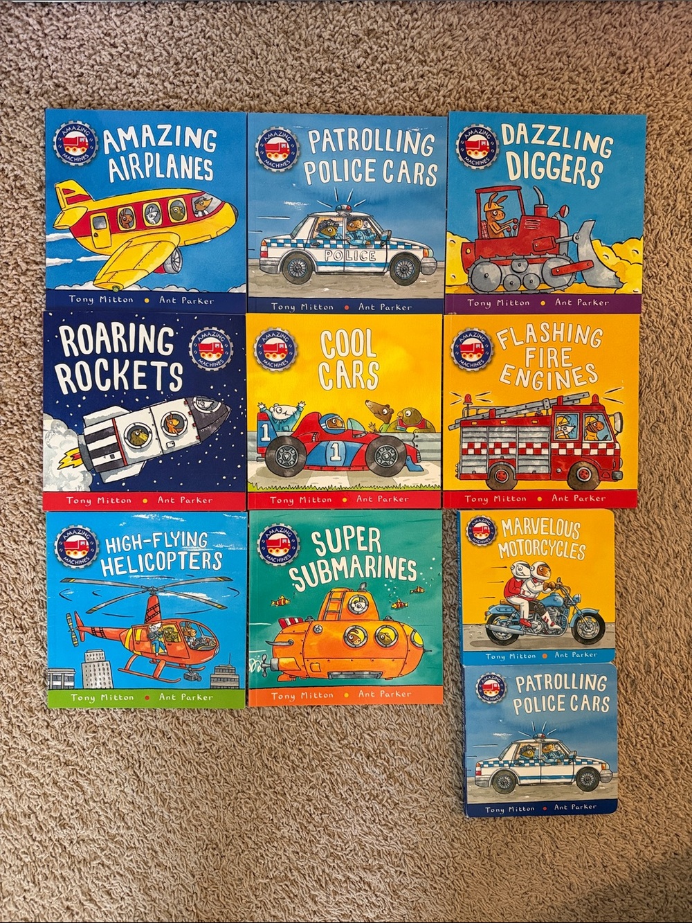 Amazing Machines Book Lot - 10 books Tony Mitton & Ant Parker